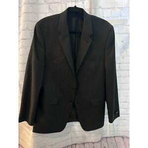 Alfani Blazer Jacket Regular Fit Two Button Black Career Coat Size Unknown